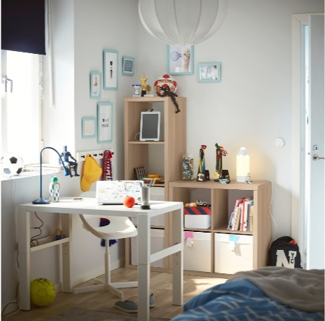 BỘ GIÁ ĐỠ KALLAX IKEA - MÀU SỒI 77x77 cm