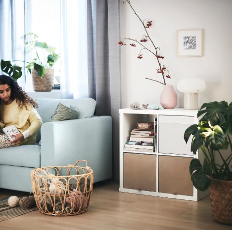 BỘ GIÁ ĐỠ KALLAX IKEA - TRẮNG 77x77 cm