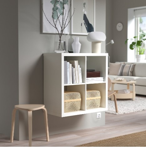 BỘ GIÁ ĐỠ KALLAX IKEA - TRẮNG 77x77 cm