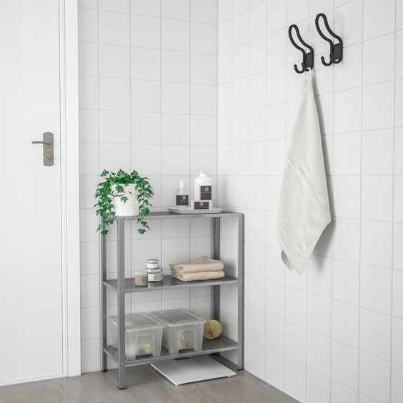 GIÁ KỆ ĐA NĂNG 3 TẦNG HYLLIS IKEA - XÁM 60x27x74 cm