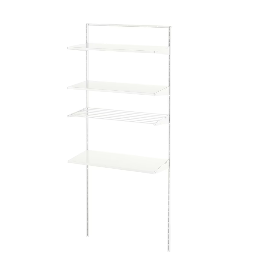 GIÁ LƯU TRỮ TREO TƯỜNG BOAXEL IKEA - KIM LOẠI TRẮNG 82x40x201 cm