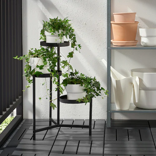 GIÁ ĐỠ CHẬU CÂY OLIVBLAD IKEA - TRÒN ĐEN 58 cm