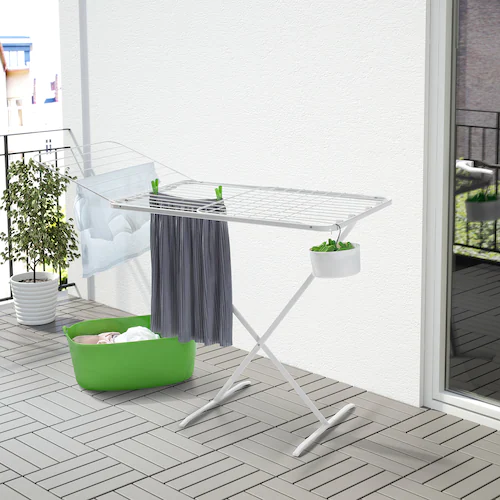 GIÁ PHƠI QUẦN ÁO MULIG IKEA - TRẮNG 173x57x103 cm