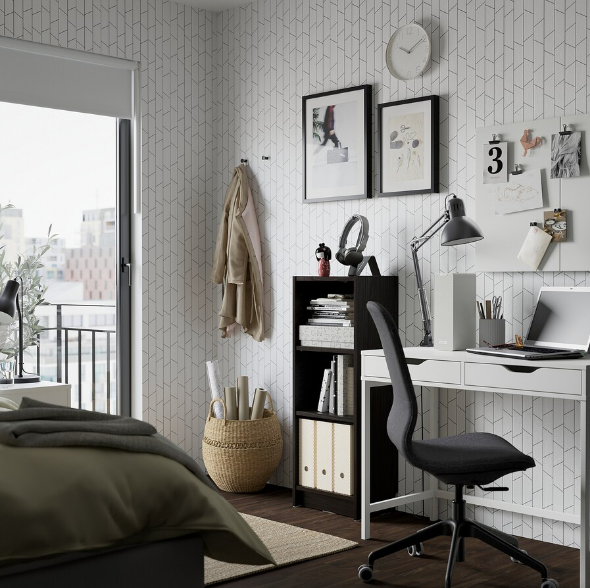 GIÁ SÁCH NÔNG BILLY IKEA - NÂU SẪM 40x28x106 cm