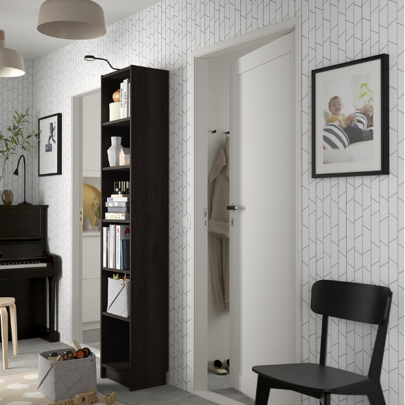 GIÁ SÁCH BILLY IKEA - NÂU SẪM 40x28x202 cm