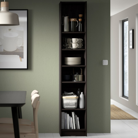 GIÁ SÁCH BILLY IKEA - NÂU SẪM 40x28x202 cm