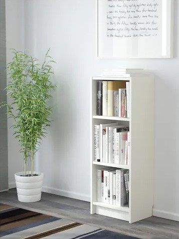 GIÁ SÁCH NÔNG BILLY IKEA - TRẮNG 40x28x106 cm