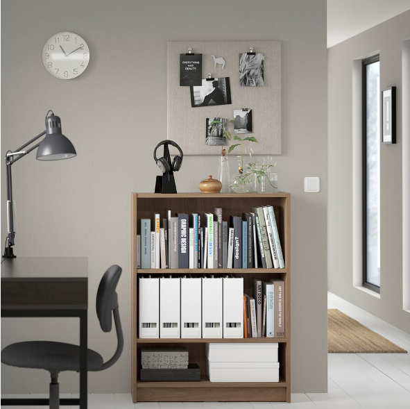 GIÁ SÁCH BILLY IKEA THẤP - MÀU SỒI 80x28x106 cm