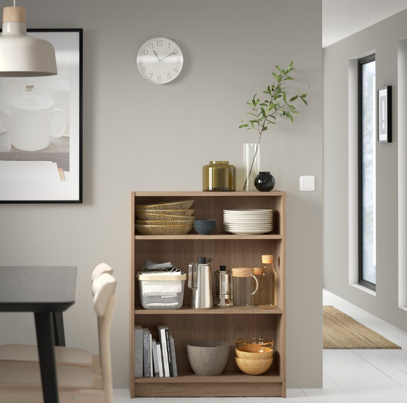 GIÁ SÁCH BILLY IKEA THẤP - MÀU SỒI 80x28x106 cm