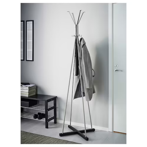 GIÁ ĐỂ MŨ VÀ ÁO KHOÁC TJUSIG IKEA - ĐEN 193 cm