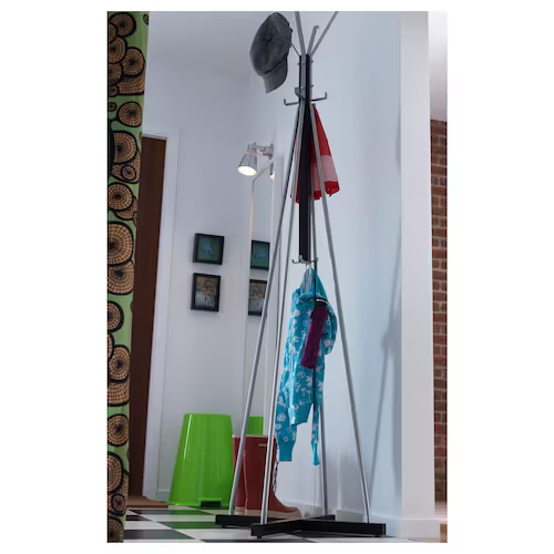 GIÁ ĐỂ MŨ VÀ ÁO KHOÁC TJUSIG IKEA - ĐEN 193 cm