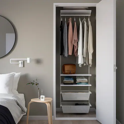 GIÁ TREO TỦ QUẦN ÁO BOAXEL IKEA - TRẮNG 62x40x201 cm