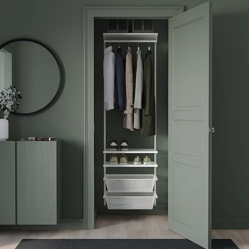 GIÁ TREO TỦ QUẦN ÁO BOAXEL IKEA - TRẮNG 62x40x201 cm