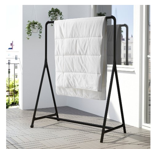 GIÁ TREO QUẦN ÁO TURBO IKEA - ĐEN 117x59 cm