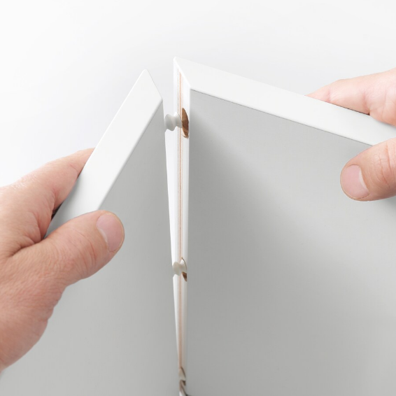 GIÁ VUÔNG TREO TƯỜNG CÓ CỬA KÍNH EKET IKEA - TRẮNG 35x25x35 cm