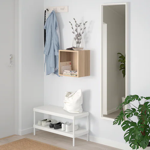 GIÁ VUÔNG TREO TƯỜNG EKET IKEA - GỖ SỒI 35x25x35 cm