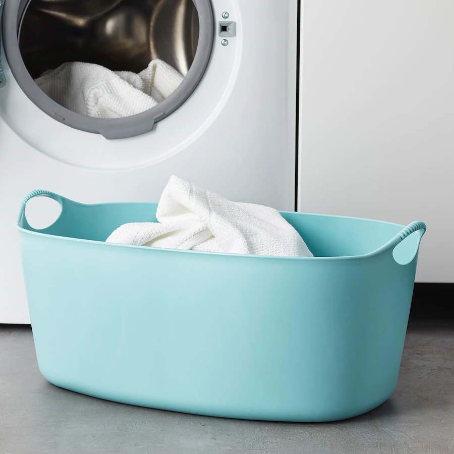 GIỎ ĐỰNG ĐỒ GIẶT TORKIS IKEA - XANH NGỌC 35 L