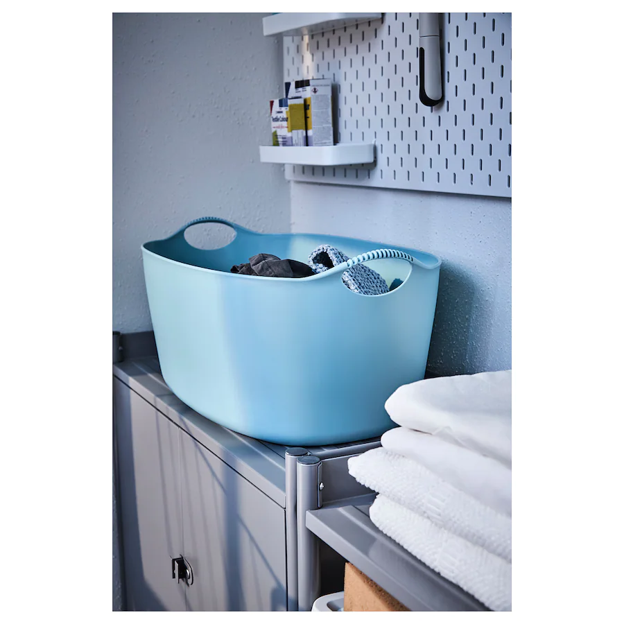 GIỎ ĐỰNG ĐỒ GIẶT TORKIS IKEA - XANH NGỌC 35 L