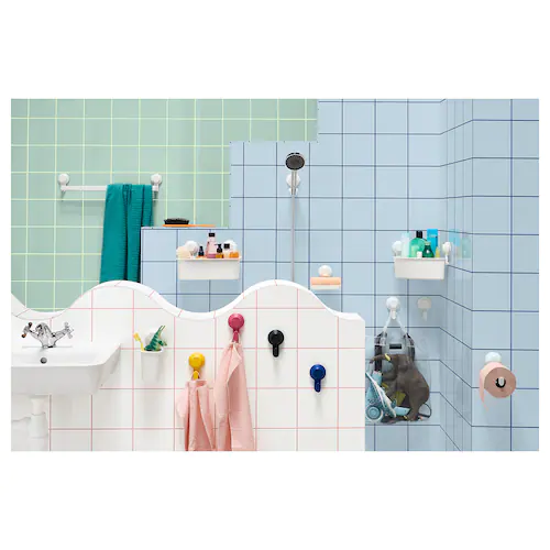 GIỎ GÓC HÚT CHÂN KHÔNG NHÀ TẮM TISKEN IKEA - TRẮNG