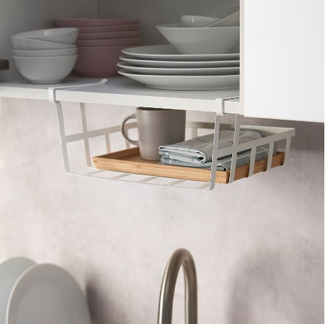 GIỎ KẸP TỦ BẾP PÅLYCKE IKEA - TRẮNG 36x26x14 cm