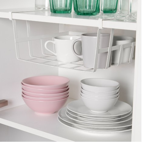 GIỎ KẸP TỦ BẾP PÅLYCKE IKEA - TRẮNG 36x26x14 cm