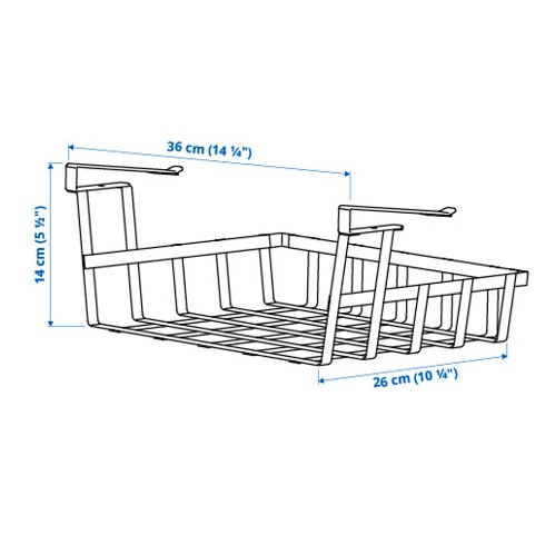 GIỎ KẸP TỦ BẾP PÅLYCKE IKEA - TRẮNG 36x26x14 cm