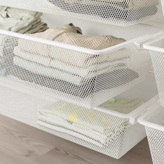 GIỎ LƯỚI JONAXEL IKEA - TRẮNG