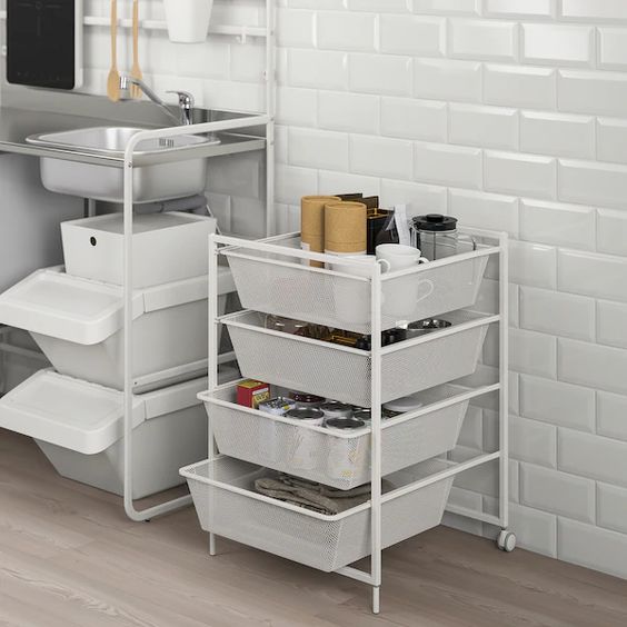 GIỎ LƯỚI JONAXEL IKEA - TRẮNG