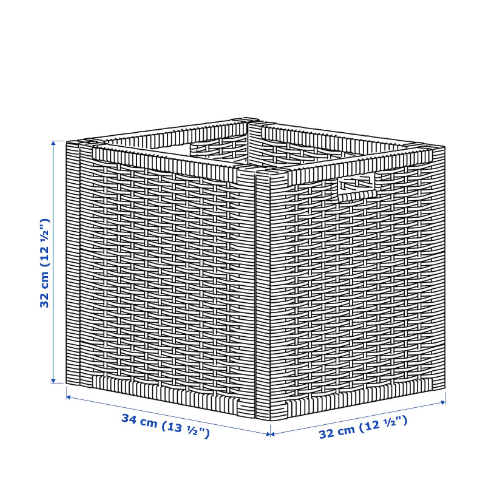 GIỎ LƯU TRỮ BRANÄS IKEA - MÂY 32x34x32 cm