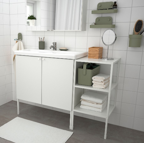 GIỎ LƯU TRỮ UPPRÄMEN IKEA - XANH XÁM 35x17x25 cm