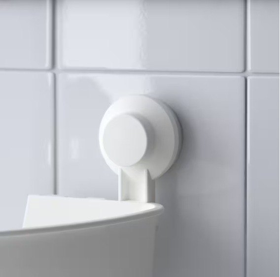 GIỎ GÓC HÚT CHÂN KHÔNG NHÀ TẮM TISKEN IKEA - TRẮNG