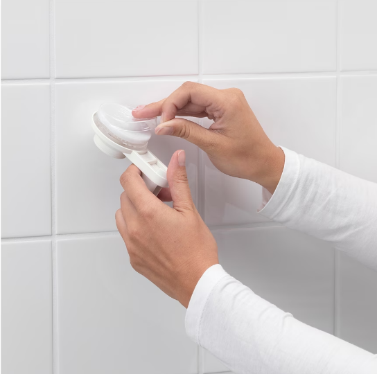 GIỎ GÓC HÚT CHÂN KHÔNG NHÀ TẮM TISKEN IKEA - TRẮNG