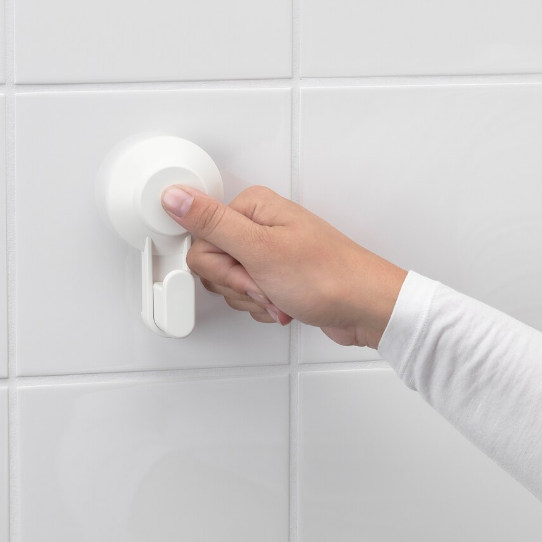 GIỎ GÓC HÚT CHÂN KHÔNG NHÀ TẮM TISKEN IKEA - TRẮNG