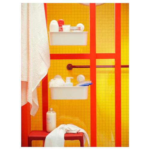 GIỎ HÚT CHÂN KHÔNG NHÀ TẮM TISKEN IKEA - TRẮNG
