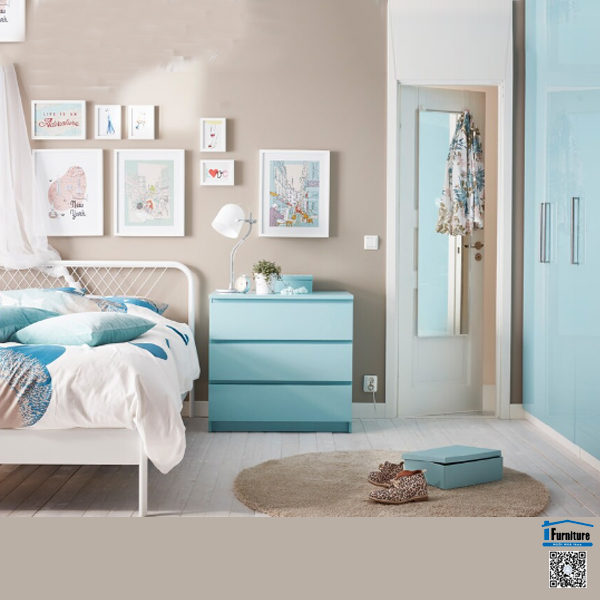 GIƯỜNG NESTTUN IKEA - Màu trắng (150x200 cm)