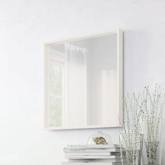 GƯƠNG PHÒNG TẮM NISSEDAL IKEA - TRẮNG 65x65 cm