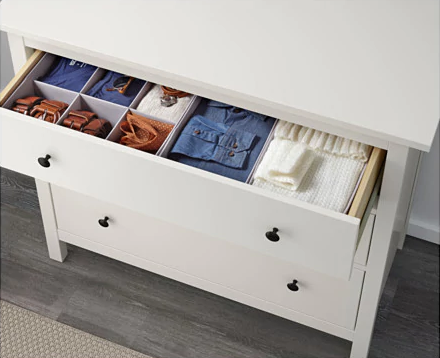 TỦ 3 NGĂN KÉO HEMNES IKEA - TRẮNG