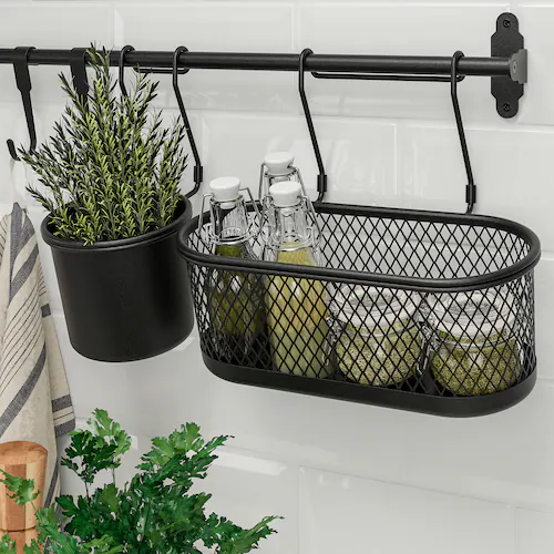 HỘP ĐỰNG HULTARP IKEA - ĐEN 14x16 cm
