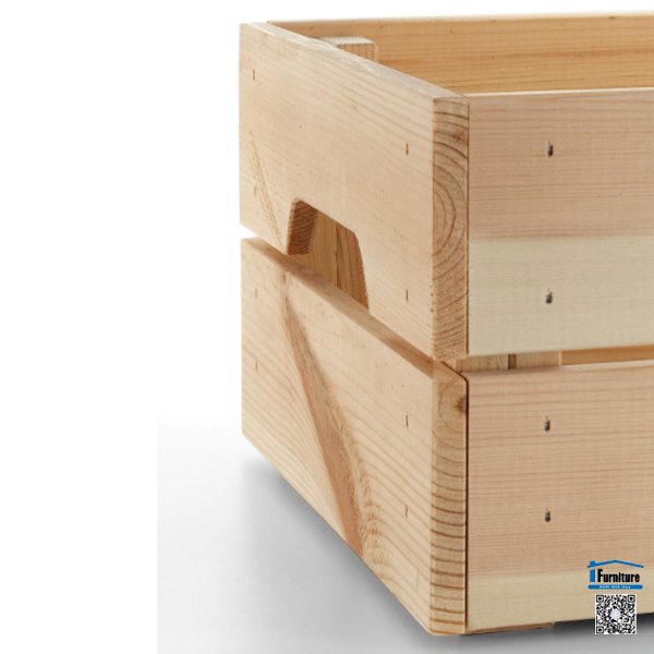 HỘP GỖ THÔNG LƯU TRỮ KNAGGLIG IKEA - (23x31x15 cm)