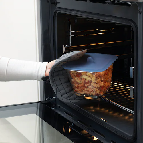 HỘP THỦY TINH NẮP SILICONE IKEA 365 - VUÔNG 1,2 L