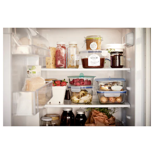 HỘP THỦY TINH CÓ NẮP IKEA 365 - VUÔNG 600 ml