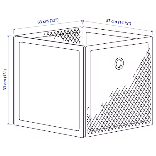 HỘP LƯỚI LƯU TRỮ DRÖNJÖNS IKEA - TRẮNG 33x37x33 cm