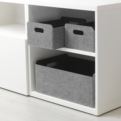 HỘP LƯU TRỮ BESTÅ IKEA - XÁM 25x31x15 cm