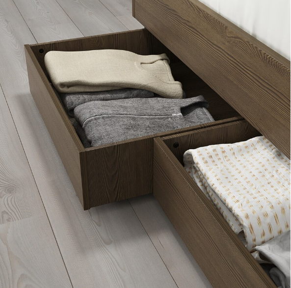 HỘP LƯU TRỮ DƯỚI GẦM GIƯỜNG BRUKSVARA IKEA - NÂU 63x62 cm