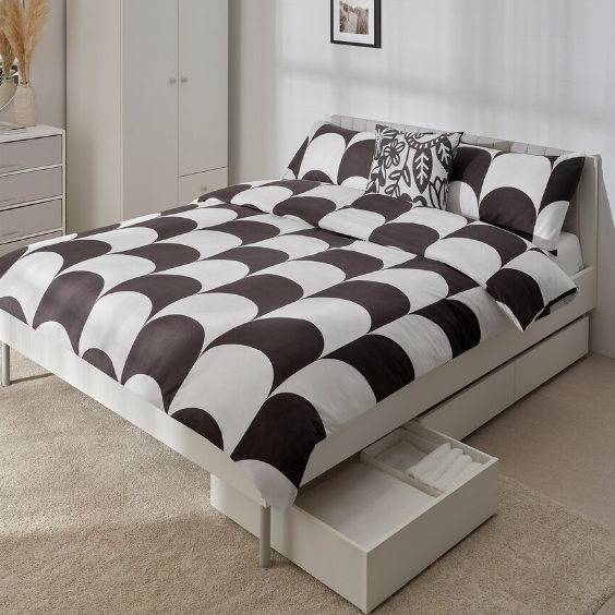 HỘP LƯU TRỮ DƯỚI GẦM GIƯỜNG BRUKSVARA IKEA - TRẮNG 63x62 cm