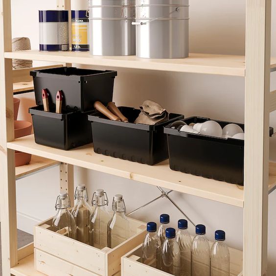HỘP LƯU TRỮ UPPSNOFSAD IKEA 4L - ĐEN