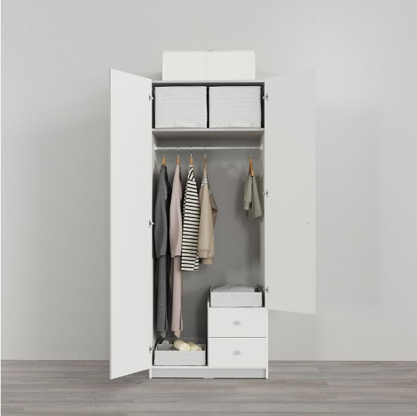 HỘP LƯU TRỮ BRUKSVARA IKEA - TRẮNG 62x53x19 cm