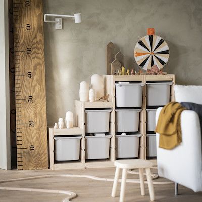 HỘP NHỰA ĐỰNG ĐỒ CHƠI TROFAST IKEA - TRẮNG 42x30x23 cm