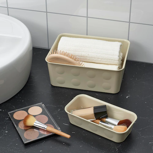 HỘP NHỰA NOJIG IKEA - BE 10x20x5 cm