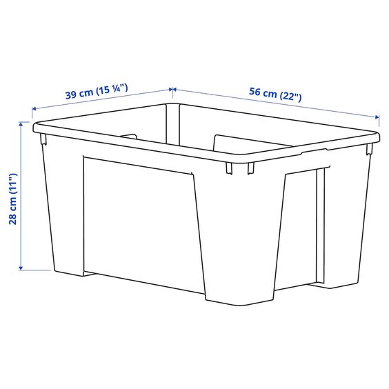 HỘP NHỰA SAMLA IKEA 45L